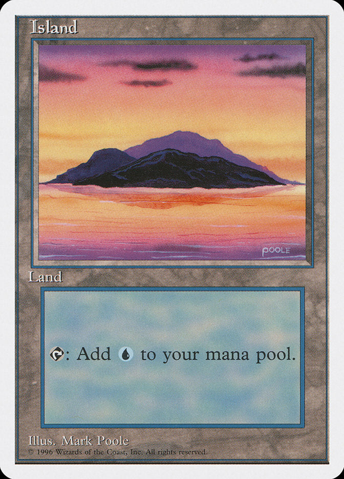 Island (Dark Clouds, Signature on Bottom Right) [Introductory Two-Player Set] | Magic Magpie