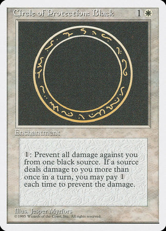 Circle of Protection: Black [Fourth Edition] | Magic Magpie