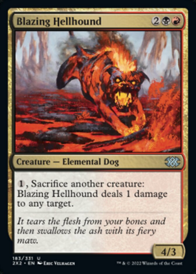 Blazing Hellhound [Double Masters 2022] | Magic Magpie