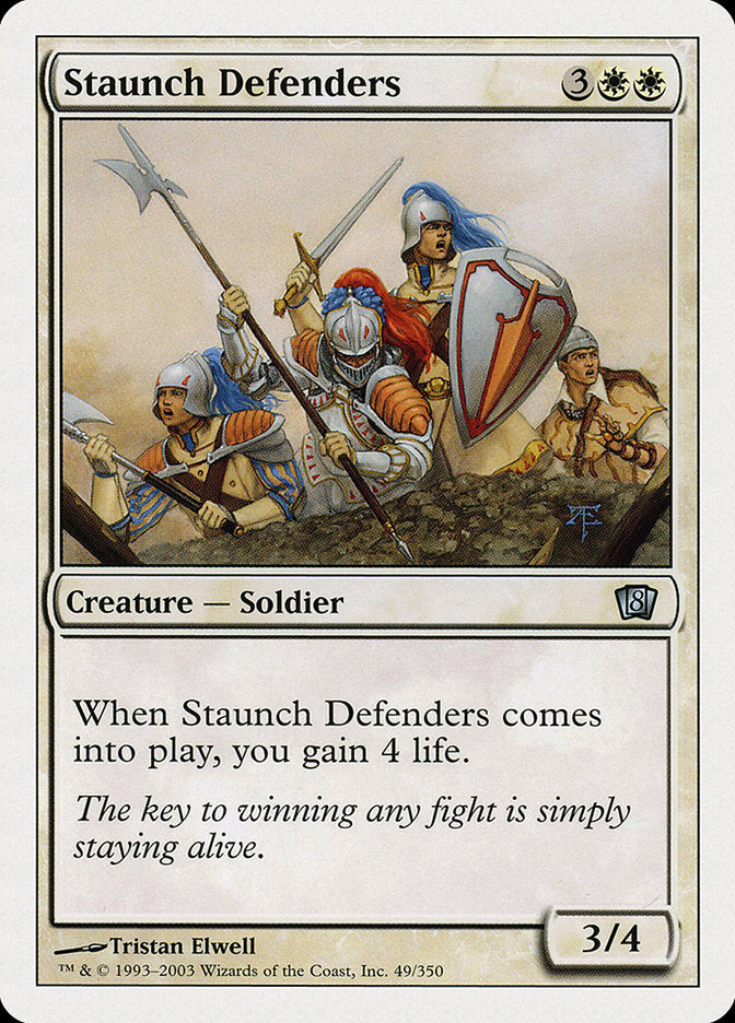 Staunch Defenders [Eighth Edition] | Magic Magpie