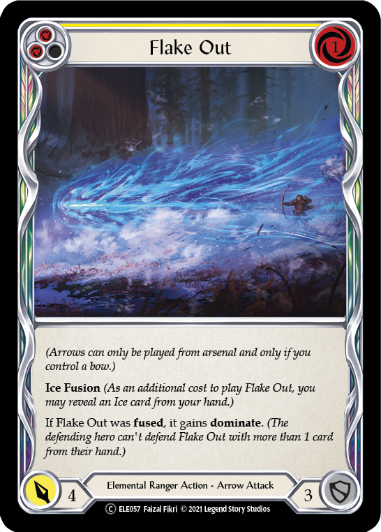 Flake Out (Yellow) [U-ELE057] Unlimited Rainbow Foil | Magic Magpie