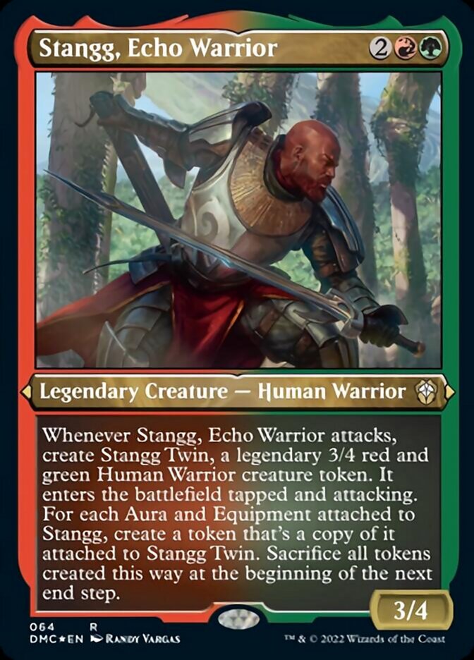 Stangg, Echo Warrior (Foil Etched) [Dominaria United Commander] | Magic Magpie