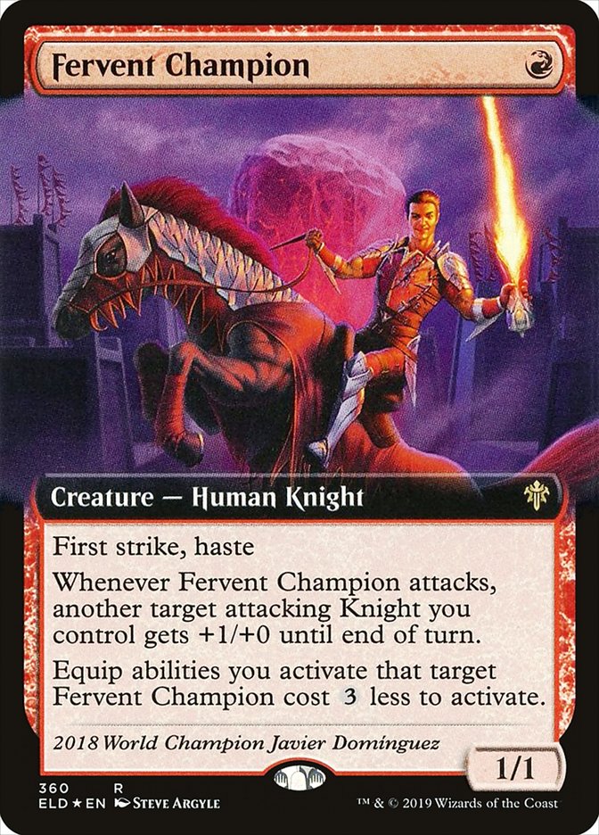Fervent Champion (Extended Art) [Throne of Eldraine] | Magic Magpie