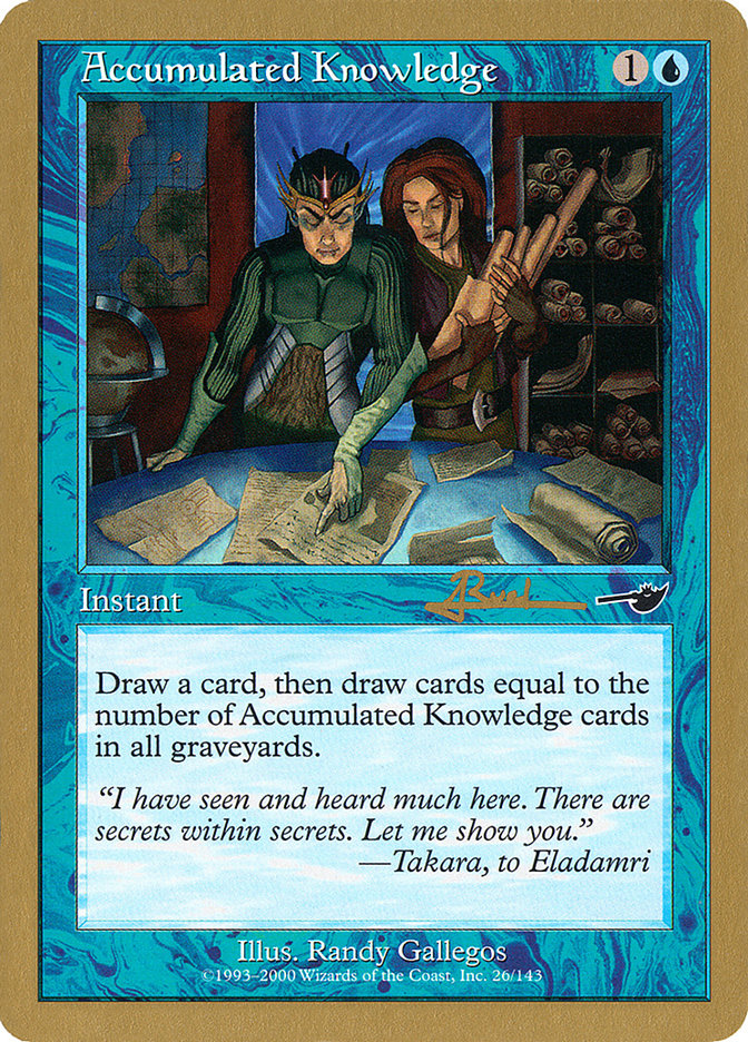 Accumulated Knowledge (Antoine Ruel) [World Championship Decks 2001] | Magic Magpie