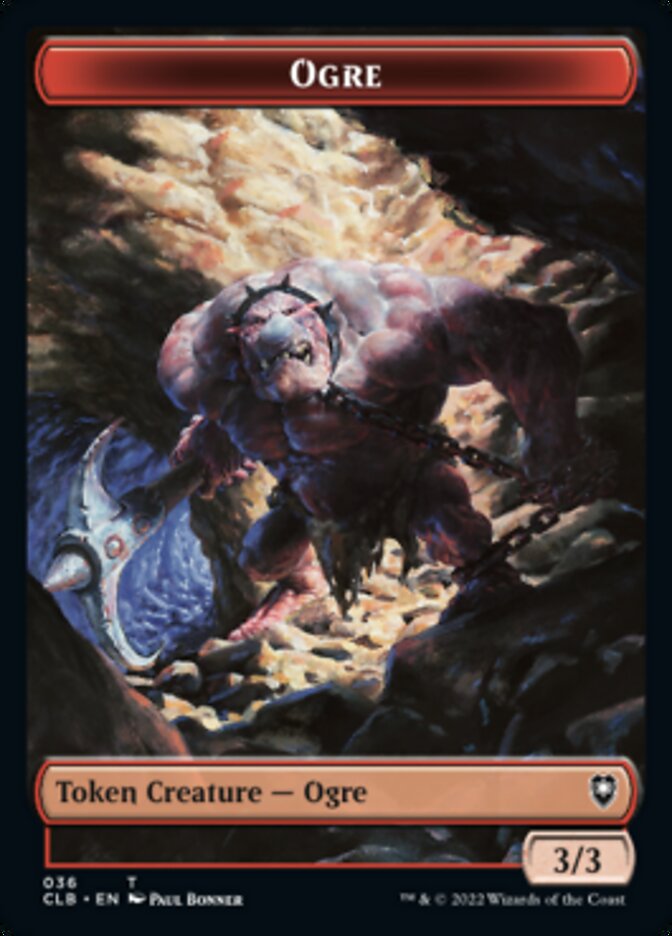 Boar // Ogre Double-sided Token [Commander Legends: Battle for Baldur's Gate Tokens] | Magic Magpie