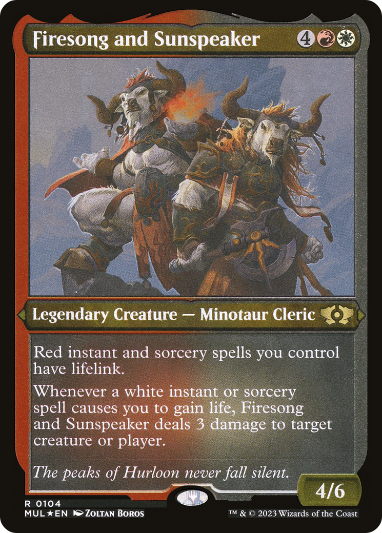 Firesong and Sunspeaker (Foil Etched) [Multiverse Legends] | Magic Magpie