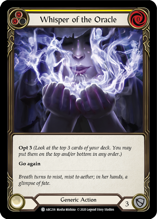Whisper of the Oracle (Yellow) [U-ARC216] Unlimited Normal | Magic Magpie