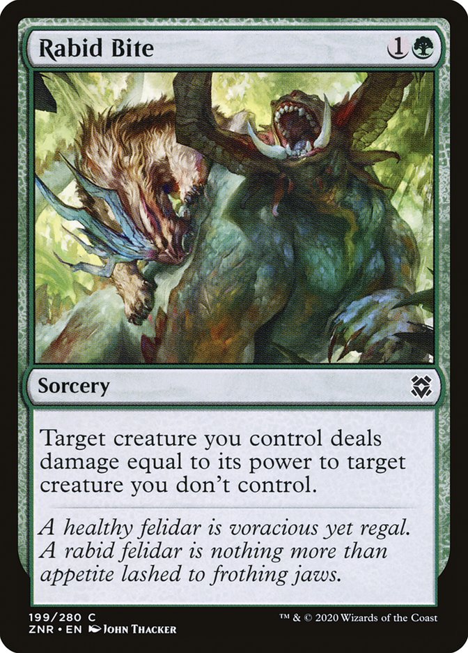 Rabid Bite [Zendikar Rising] | Magic Magpie