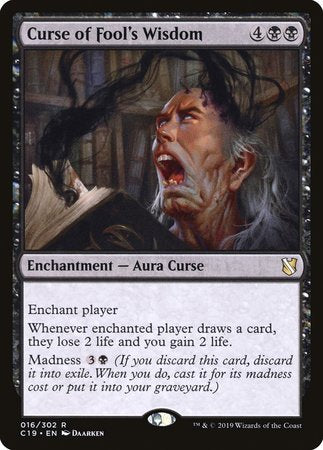 Curse of Fool's Wisdom [Commander 2019] | Magic Magpie