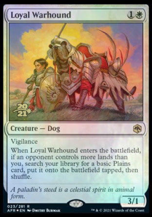 Loyal Warhound [Dungeons & Dragons: Adventures in the Forgotten Realms Prerelease Promos] | Magic Magpie