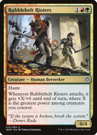 Rubblebelt Rioters [War of the Spark] | Magic Magpie