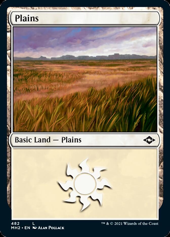 Plains (482) (Foil Etched) [Modern Horizons 2] | Magic Magpie