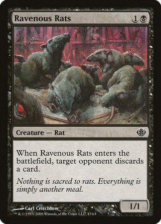 Ravenous Rats [Duel Decks: Garruk vs. Liliana] | Magic Magpie