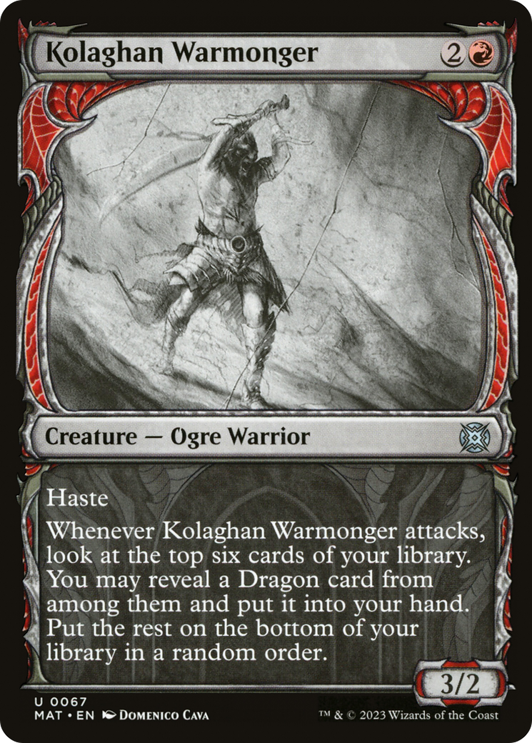 Kolaghan Warmonger (Showcase) [March of the Machine: The Aftermath] | Magic Magpie