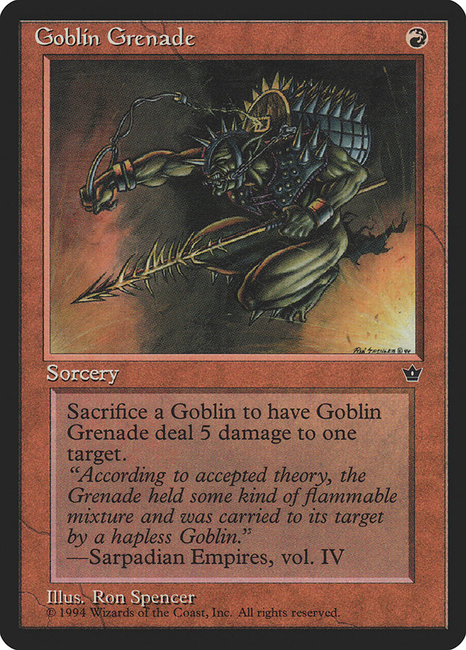 Goblin Grenade (Ron Spencer) [Fallen Empires] | Magic Magpie
