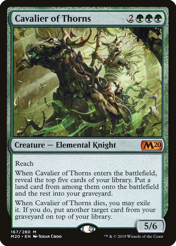 Cavalier of Thorns [Core Set 2020] | Magic Magpie