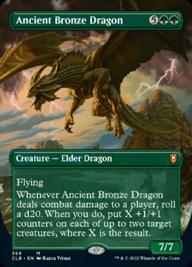 Ancient Bronze Dragon (Borderless Alternate Art) [Commander Legends: Battle for Baldur's Gate] | Magic Magpie