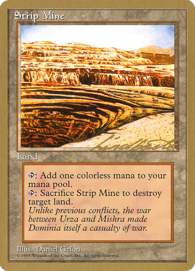 Strip Mine (Leon Lindback) [Pro Tour Collector Set] | Magic Magpie