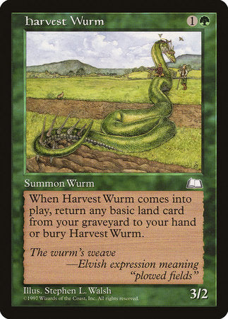 Harvest Wurm [Weatherlight] | Magic Magpie
