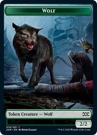 Wolf // Golem Double-sided Token [Double Masters Tokens] | Magic Magpie