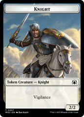 Knight (7) // Spirit (14) Double-Sided Token [March of the Machine Commander Tokens] | Magic Magpie