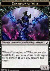 Champion of Wits // Warrior Double-sided Token [Hour of Devastation Tokens] | Magic Magpie
