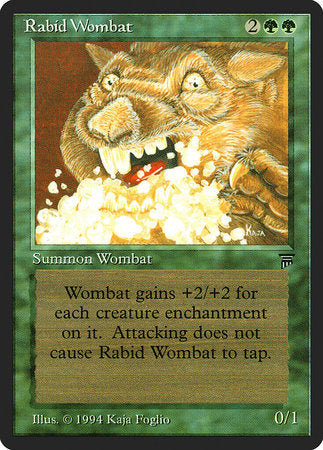 Rabid Wombat [Legends] | Magic Magpie