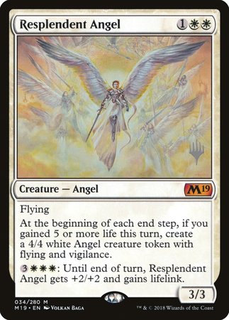 Resplendent Angel [Core Set 2019 Promos] | Magic Magpie