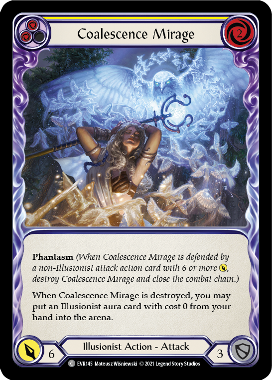Coalescence Mirage (Yellow) [EVR145] (Everfest)  1st Edition Rainbow Foil | Magic Magpie
