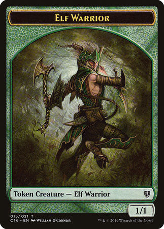 Elf Warrior // Zombie Double-sided Token [Commander 2016 Tokens] | Magic Magpie