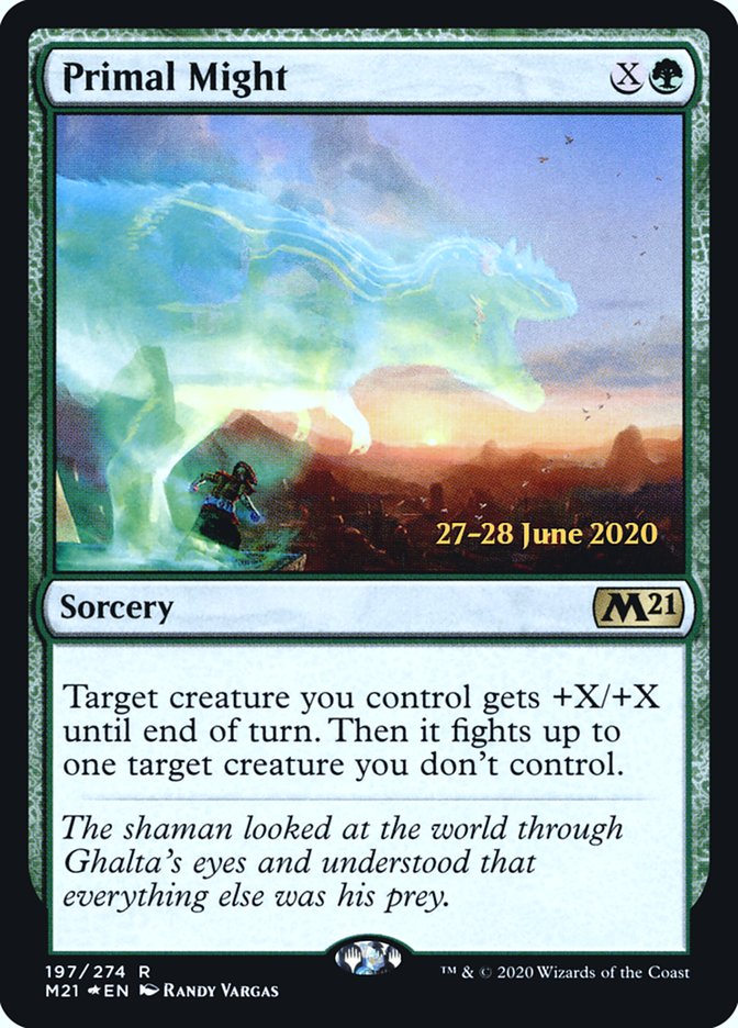 Primal Might  [Core Set 2021 Prerelease Promos] | Magic Magpie