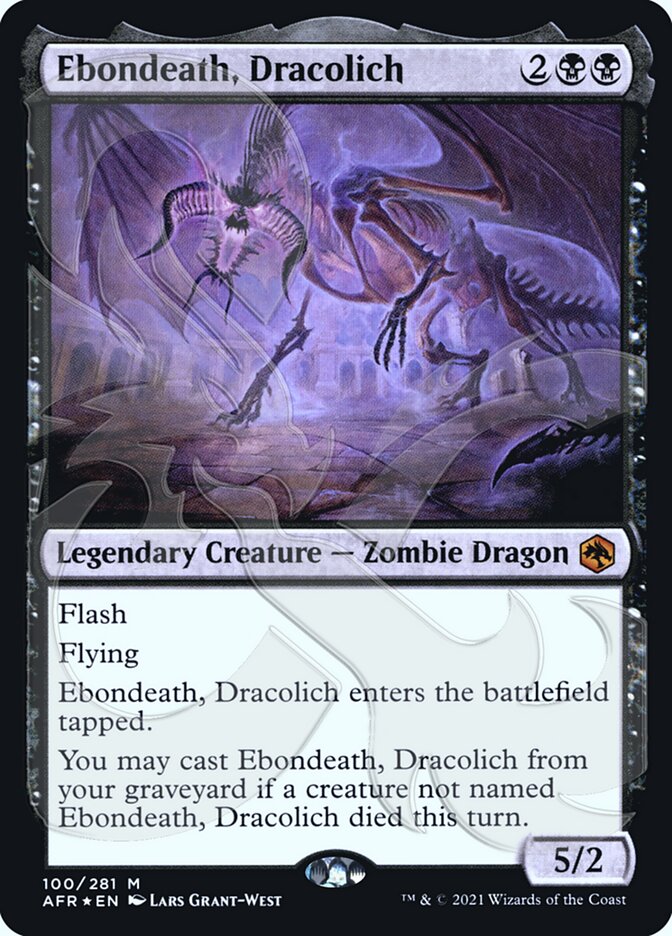 Ebondeath, Dracolich (Ampersand Promo) [Dungeons & Dragons: Adventures in the Forgotten Realms Promos] | Magic Magpie