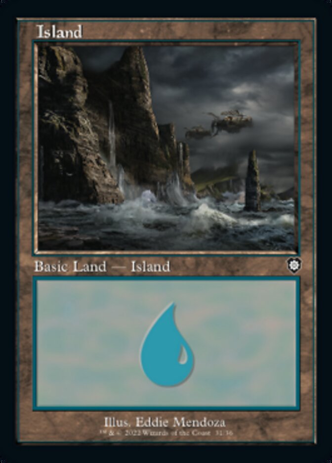 Island (031) (Retro) [The Brothers' War Commander] | Magic Magpie