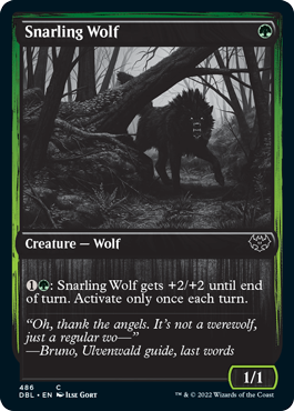 Snarling Wolf (486) [Innistrad: Double Feature] | Magic Magpie