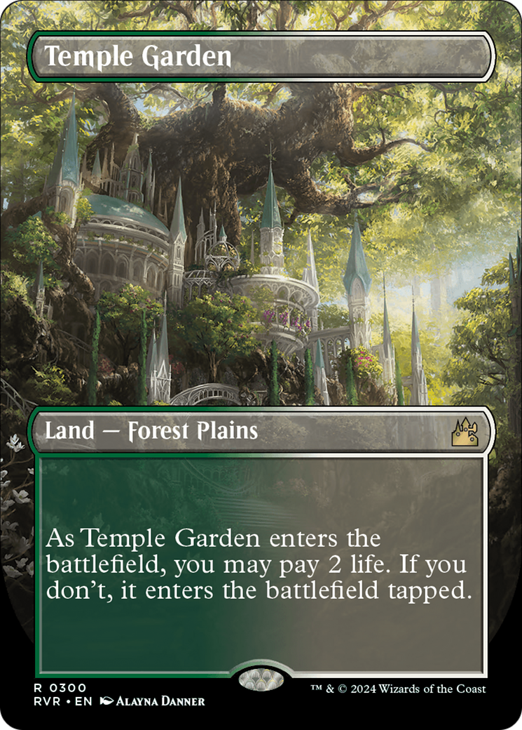 Temple Garden (Borderless) [Ravnica Remastered] | Magic Magpie