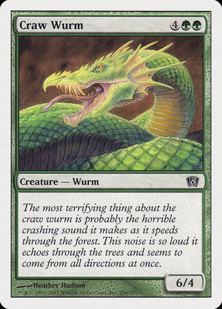 Craw Wurm [Eighth Edition] | Magic Magpie