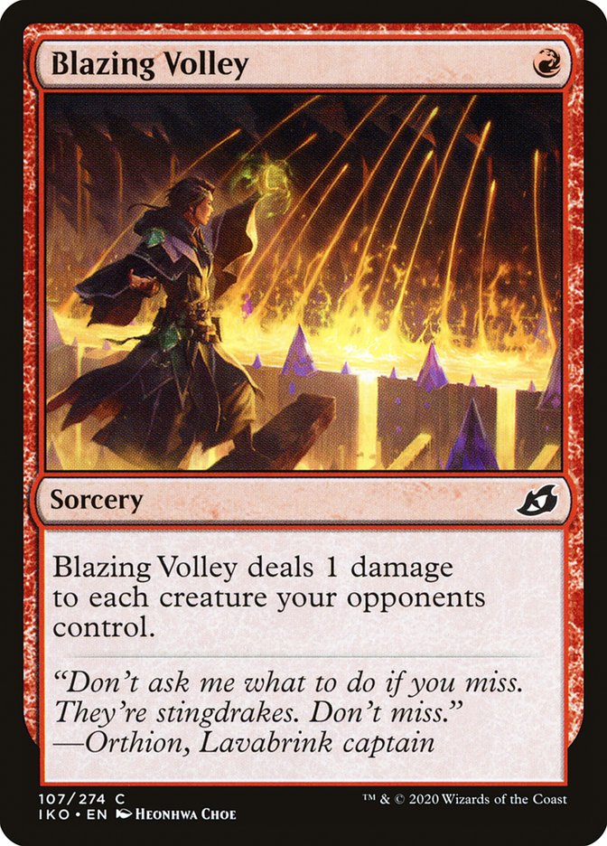 Blazing Volley [Ikoria: Lair of Behemoths] | Magic Magpie