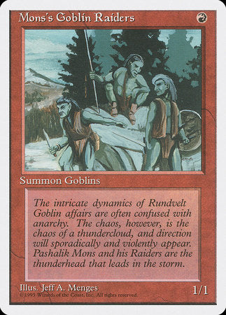 Mons's Goblin Raiders [Fourth Edition] | Magic Magpie