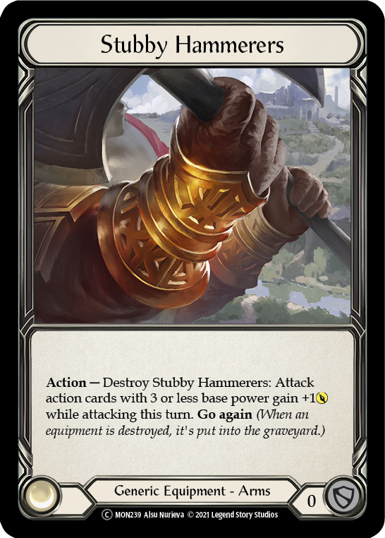 Stubby Hammerers (Rainbow Foil) [U-MON239-RF] Unlimited Rainbow Foil | Magic Magpie