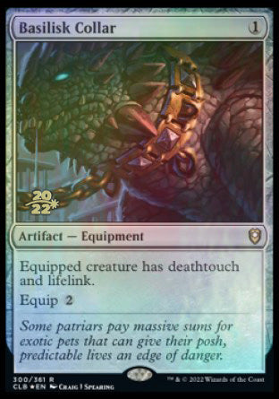 Basilisk Collar [Commander Legends: Battle for Baldur's Gate Prerelease Promos] | Magic Magpie