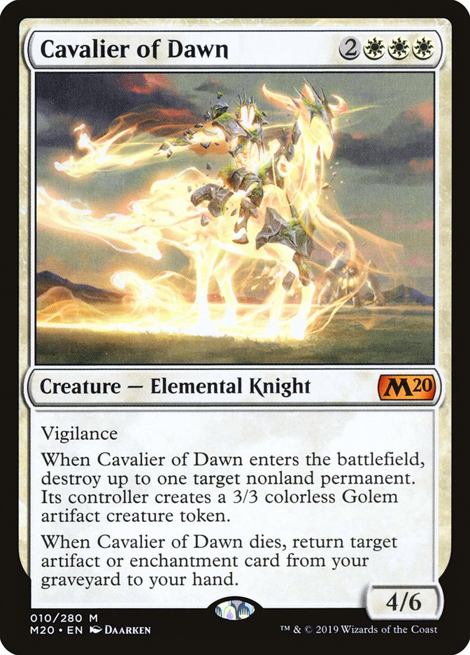 Cavalier of Dawn [Core Set 2020] | Magic Magpie