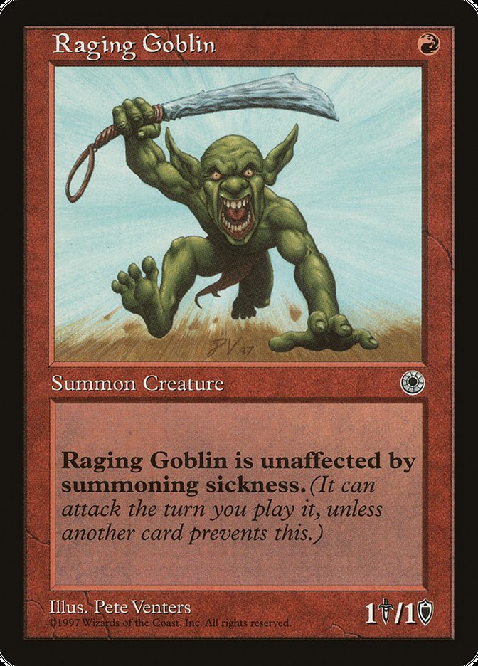 Raging Goblin (No Flavor Text) [Portal] | Magic Magpie