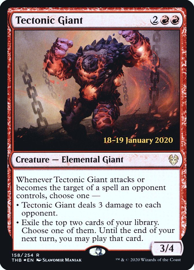 Tectonic Giant [Theros Beyond Death Prerelease Promos] | Magic Magpie