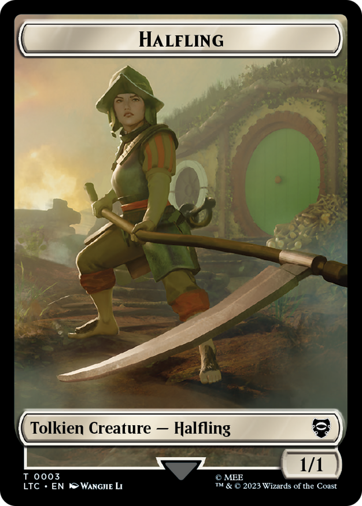 Halfling // Treasure Token [The Lord of the Rings: Tales of Middle-Earth Commander Tokens] | Magic Magpie