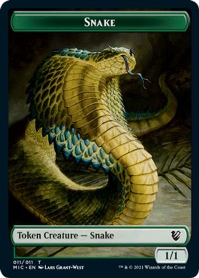 Spirit // Snake Double-sided Token [Innistrad: Midnight Hunt Commander] | Magic Magpie