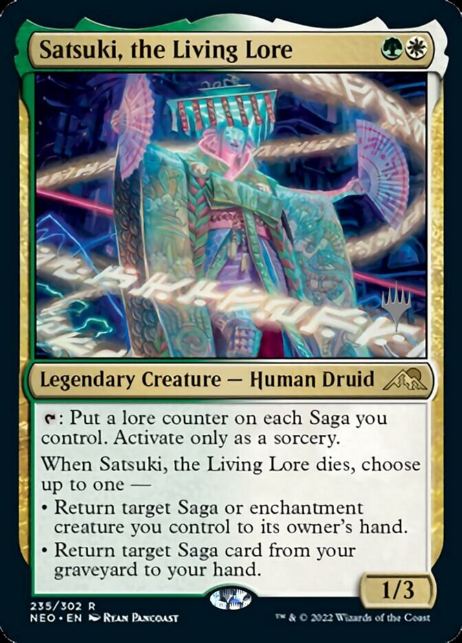 Satsuki, the Living Lore (Promo Pack) [Kamigawa: Neon Dynasty Promos] | Magic Magpie