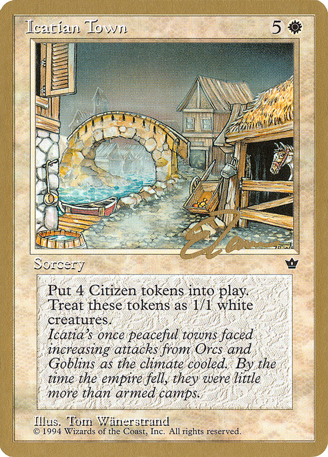 Icatian Town (Eric Tam) [Pro Tour Collector Set] | Magic Magpie