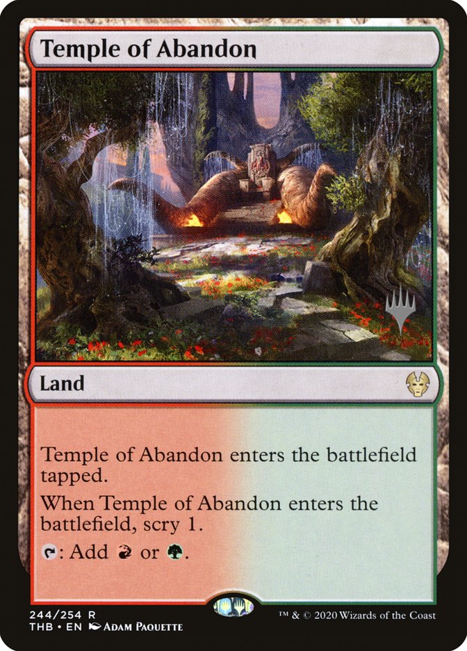 Temple of Abandon (Promo Pack) [Theros Beyond Death Promos] | Magic Magpie