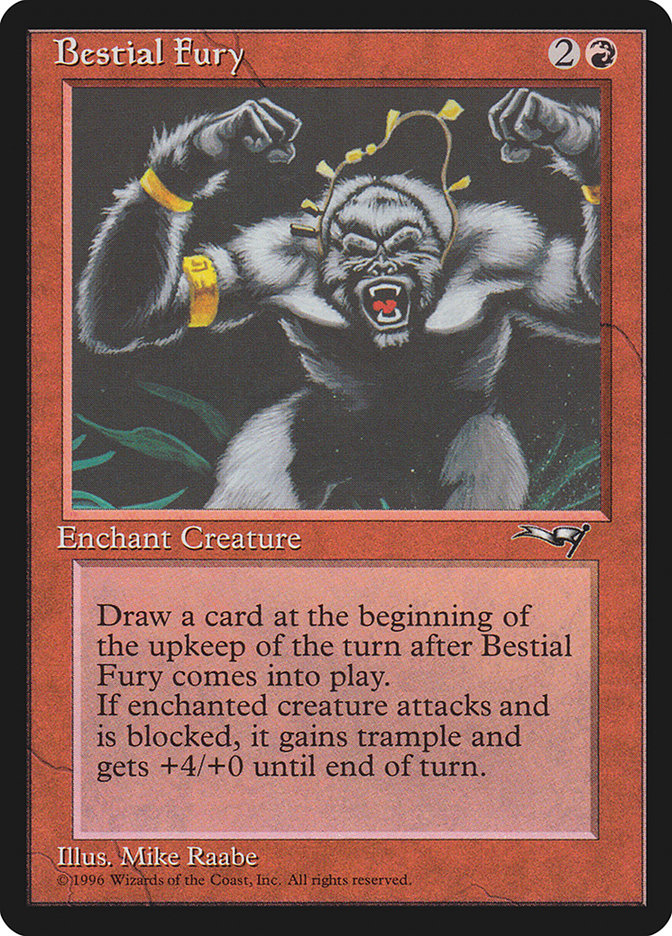 Bestial Fury (Fists Raised) [Alliances] | Magic Magpie
