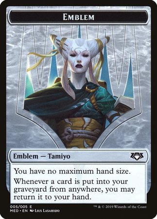 Emblem - Tamiyo, the Moon Sage [Mythic Edition Tokens] | Magic Magpie